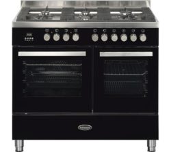 BRITANNIA Sonetto 100DF TC Dual Fuel Range Cooker - Black & Chrome